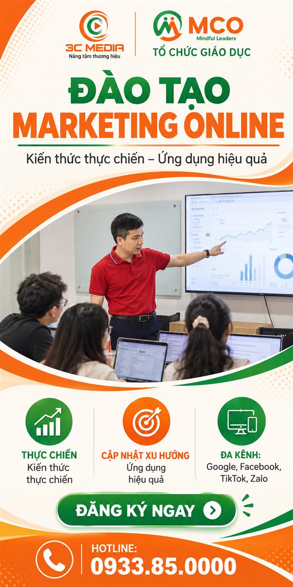 Đào tạo marketing online - Thọ Nhất, 3C Media, MCO - Hotline 0933.85.0000